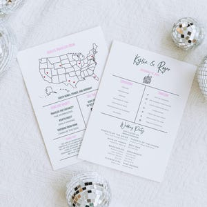 Wedding Program Retro Whimsical Handwritten Wedding Order of Events Ceremony Program Itinerary Wedding Day Timeline Vintage Hand Drawn -KY10