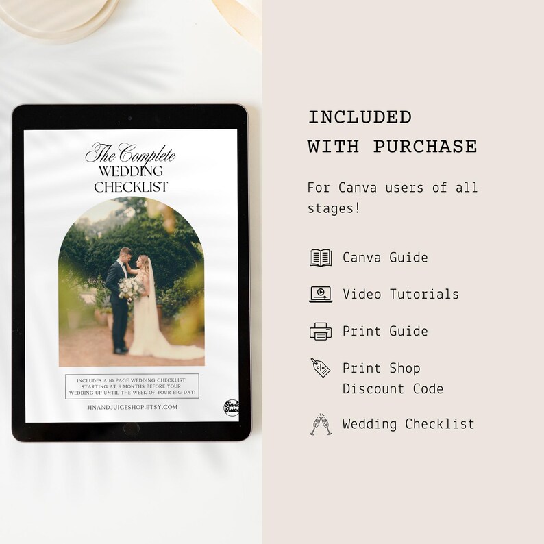 Elegant Wedding Invitation Suite, Modern Minimal Invite Photo Set, Details Card, Modern QR Code RSVP Editable Digital Templates Bundle -KA10 image 10