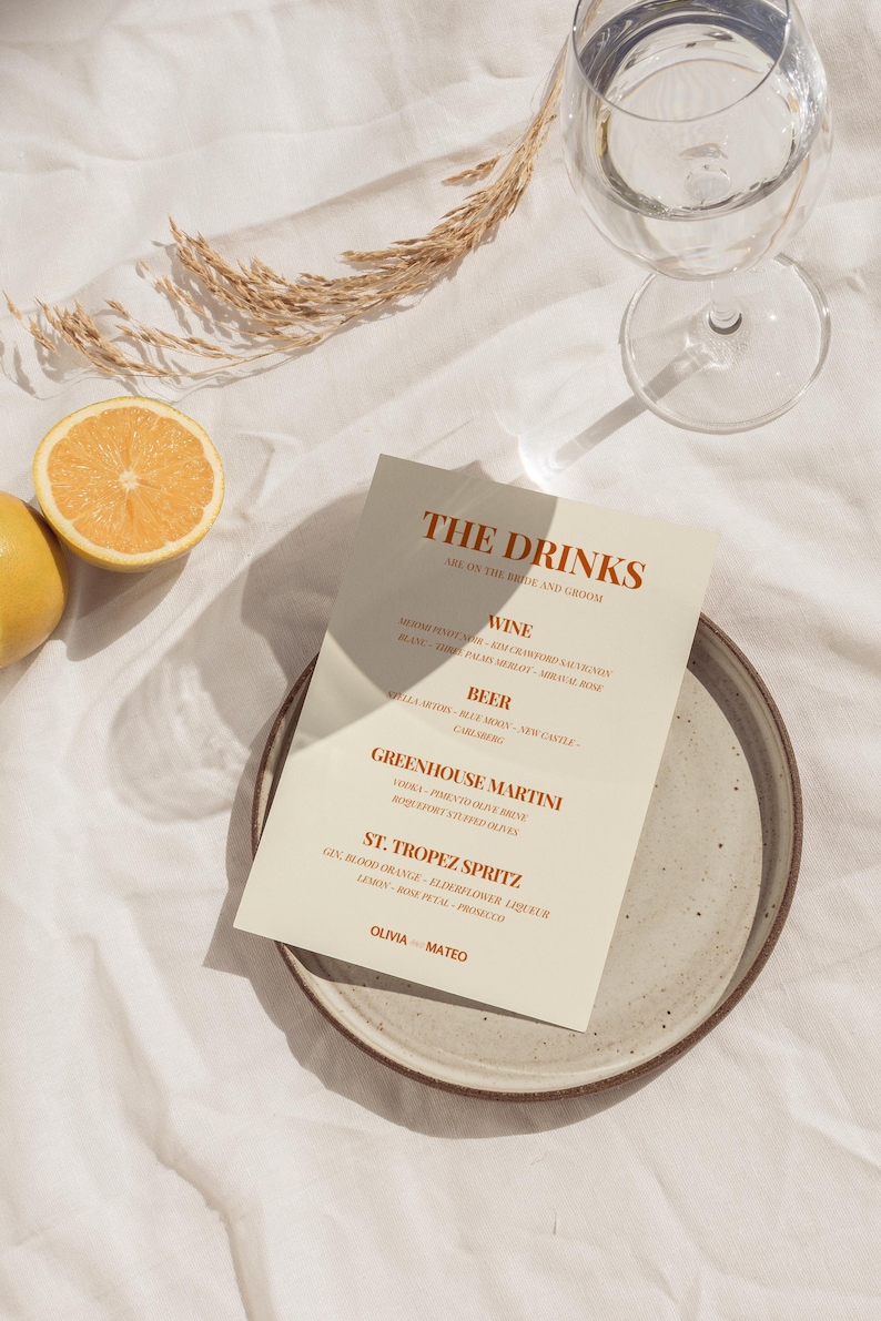 Colorful Wedding Reception Bundle • Modern Minimalist Retro Signage Package • Editable Canva Templates -OL10 image 5