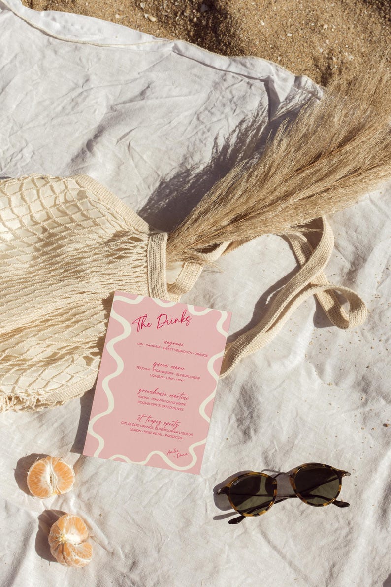 Pacote de Recepção de Casamento com Ondas Delicadas – Modelos Editáveis do Canva (Download Digital) - AM10 imagem 7