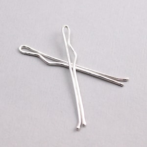 Pair of Sterling Silver Bobby Pins image 2