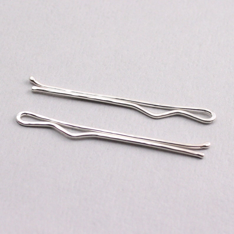 Pair of Sterling Silver Bobby Pins image 3