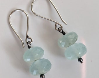 Icy Earrings in Chalcedony and Sterling Silver