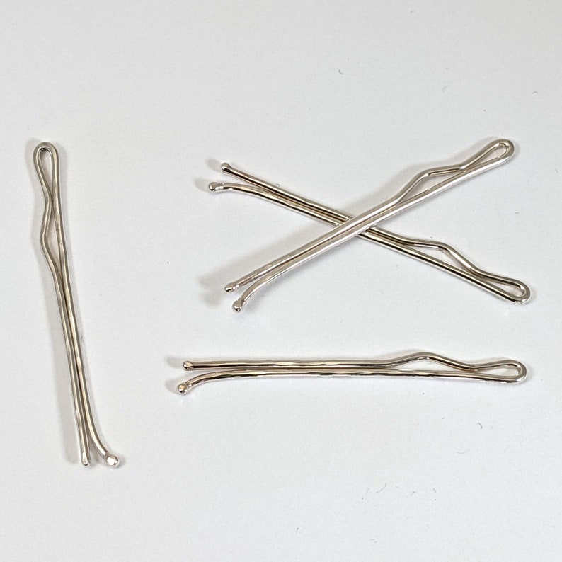 Pair of Sterling Silver Bobby Pins image 5