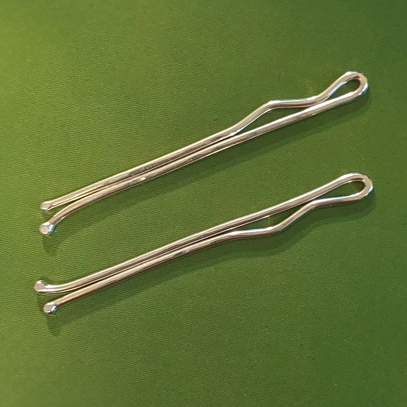 Pair of Sterling Silver Bobby Pins image 1