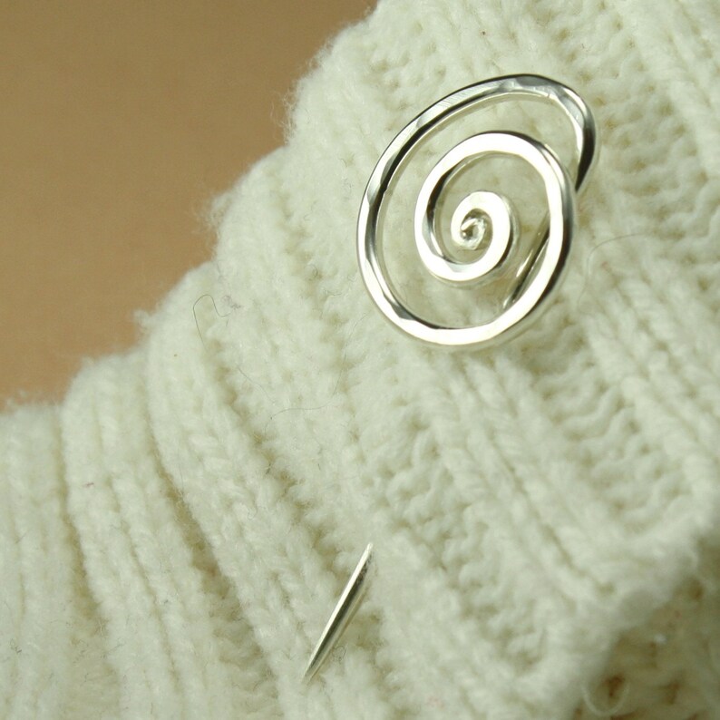 Spiral Brooch in Sterling Silver | Etsy