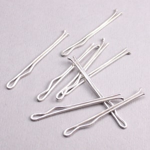 Pair of Sterling Silver Bobby Pins image 9