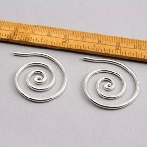 12 Gauge Sterling Spiral Earrings for Stretched Piercings - Etsy