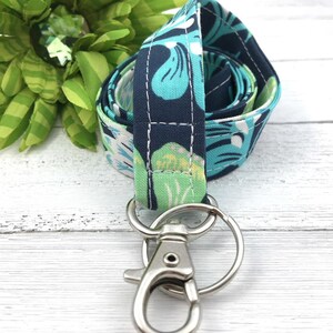 Floral Lanyard, Fabric Lanyard, Lanyard Necklace, Cute Lanyard, Cruise Lanyard, End of Year Gift, Lanyard Teacher, Lanyard Badge, Amy Butler