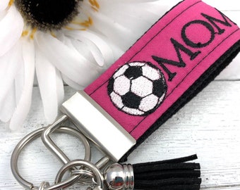 Soccer Mom Keychain, Mini Key Fob,  Keychain for Women,  Ideal as a Purse Keychain , Backpack Keychain, Soccer Mom Gift, Soccer gifts