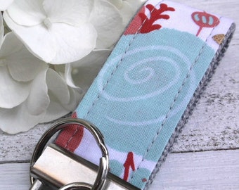 Mini Keyfob FOB Keychain for Women Ideal as a Purse Keychain or Backpack Keychain, Ideal Small Bridesmaid Gift, Floral