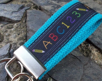 Mini Keyfob Teacher Keychain ABC Ribbon Ideal Teacher Appreciation Gift