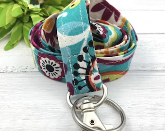 Handmade Floral Lanyard |  Popular Right Now | Teacher Lanyard | Badge Holder | Lanyards | ID Holder | ID Badge Holder