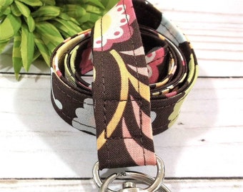 Floral Lanyard, Fabric Lanyard, Lanyard Necklace, Cute Lanyard, Cruise Lanyard, End of Year Gift, Lanyard Teacher, Lanyard Badge, Work Life