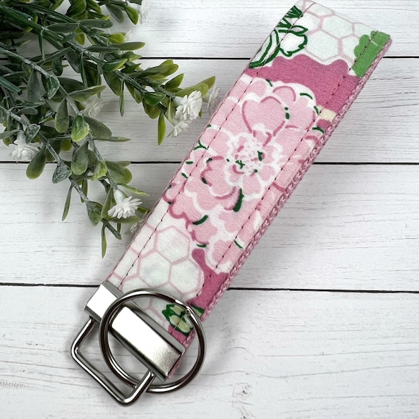 Vera Bradley Key Fob Floral Fabric Keychain Gift For Women