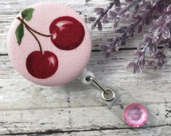 Badge Reel Nurse | Cherry Badge Reel | RN Badge Reel | Nurses Badge Reel | Cute Badge Reel | Badge Holder | Retractable Badge