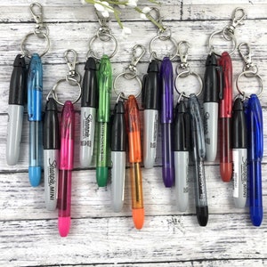 Mini Sharpie and RSVP Pen Set for Lanyard Mini Marker and Pen for Badge Reel Sharpie Popular Right Now Nursing Student Backpack Bild 1