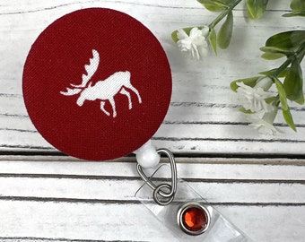 Cute Badge Reel, Moose Badge Reel, Nurse Badge Reel, Veterinarian gift, Cheer up Gift, Pediatric Badge Reel, RN Badge Reel, Nurse Gift