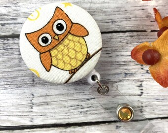 Cute Owl Badge Reel, RN Badge Reel, ID badge reel, Nursing Student badge reel, Badge Holder, ID badge Holder, Retractable Badge, Owl Gifts