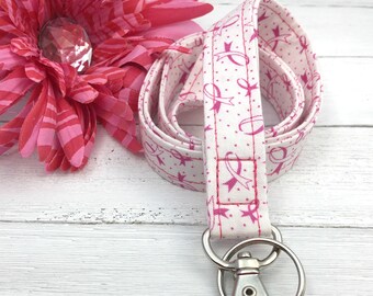 Cancer Awareness Lanyard for Keys and ID Badge