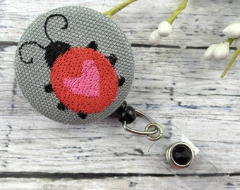 Cute Badge Reel, Ladybug, RN Badge Reel, Cute Badge Holder, Nurse Badge Reel, Medical Student Gift, Ladybug Gifts, Nurse Gift, Cheer up gift