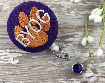 Clemson Badge Reel | Approved Crafter License Holder | Badge Holder | Nurse Badge Reel | Medical Student Gift | Clemson Tigers | Clemson Fan