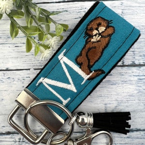 Otter Keychain, Otter Gift, Mini Keychain, Popular Right Now, Personalized Keychain, Luggage Tag, Backpack keychain, Sea Otter, Otters image 2