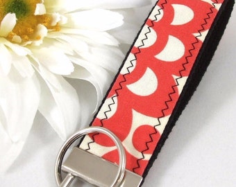 Handmade Floral Wristlet Keychain, Amy Butler Floral Fabric, College Graduation Gift for her, Good luck gifts