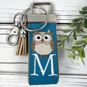 Handmade Owl Keychain, Owl Gift,  High School Teacher, Customizable Keychain, Personalized Keychain, Luggage Tag, Teacher Retirement Gift