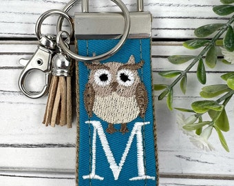 Handmade Owl Keychain, Owl Gift,  High School Teacher, Customizable Keychain, Personalized Keychain, Luggage Tag, Teacher Retirement Gift