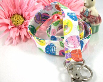 Easter Eggs Fabric Lanyard