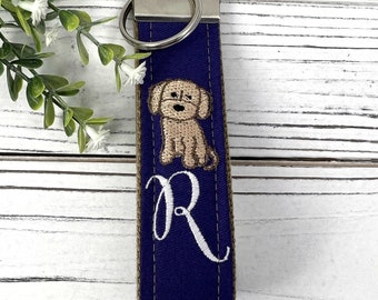 Goldendoodle Keychain, Doodle Mom, GoldenDoodle Gifts, Popular Right Now, Personalized Gift, Personalized Keychain, Wristlet Keychain