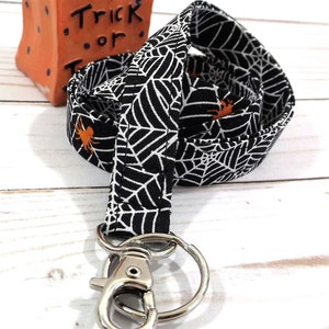 Handmade Halloween Lanyard Popular Right Now Teacher Lanyard Badge Holder Lanyards ID Holder ID Badge Holder Spider image 1