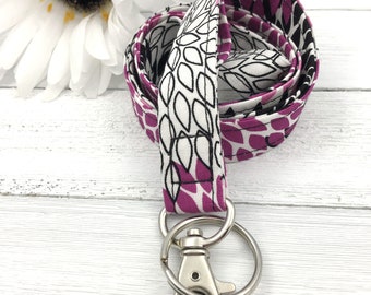 Floral Lanyard, Fabric Lanyard, Lanyard Necklace, Cute Lanyard, Cruise Lanyard, End of Year Gift, Lanyard Teacher, Lanyard Badge, Work Life