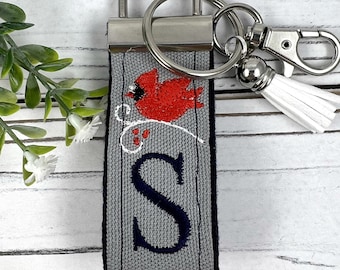 Red Cardinal Keychain, Cardinal Gift, Missing You, Cardinals Appear, Initial Keychain, Cardinal Gifts, Secretary Gift, Christmas Cardinal