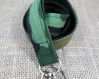 Camo Fabric Lanyard ID Badge Holder His or Hers