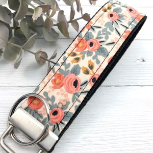 Rifle Paper Co. Wristlet Keychain, Wrist Keychain for Her, Key fob Wristlet, Keychain Wristlet, Bracelet Keychain, Bridesmaid gift image 1