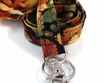 Handmade Leaves Lanyard | Popular Right Now | Fall Accessories | Badge Holder | Lanyards | ID Holder | ID Badge Holder | Fall Lanyard