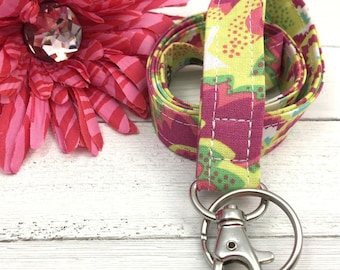 Floral Lanyard, Fabric Lanyard, Lanyard Necklace, Boho Lanyard, Cruise Lanyard, End of Year Gift, Lanyard Teacher, Lanyard Badge, Work life