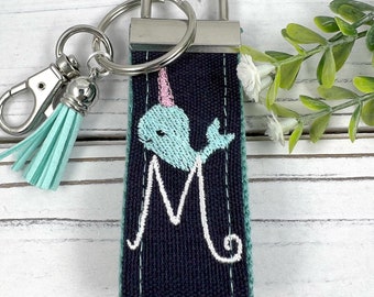 Handmade Narwhal Keychain, Narwhals, Narwhal Party Gift, Customizable Keychain, Personalized Keychain, Narwhal Baby,  Tween Gifts Girls