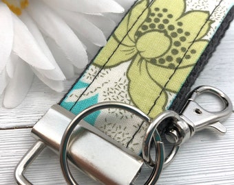 Mini Keychain | Mini Key Fob | Turquoise Keychain | Gift for Mom | Gift for Best Friend | Floral Keychain