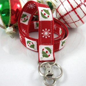Christmas Lanyard with Ornaments and Snowflakes