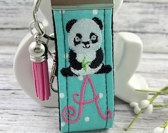 Handmade Panda Keychain, Panda Gifts, Initial Keychain, Popular Right Now, Personalized Gift, Panda, Personalized Keychain, Luggage Tag