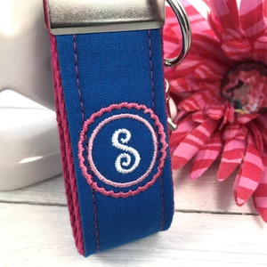 Monogram keychain Monogram Keychain for women Monogram Key fob Key Fob Monogram Initial Keychain Personalized initial keychain image 3