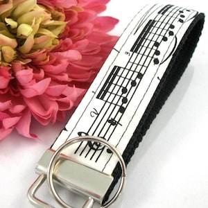 Music Wristlet Keychain, Popular Right Now, Piano Teacher Gift, Music Teacher, Music Gifts, Music Print, Teacher Appreciation Gift