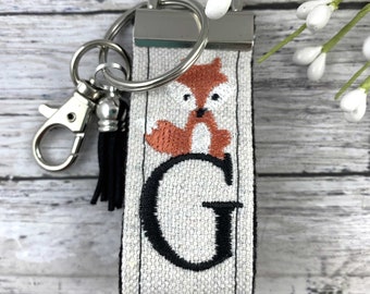 Handmade Fox Keychain, Fox Gifts, Fox Gift, Popular Right Now, Personalized Gift, Woodland Animals, Personalized Keychain, Luggage Tag