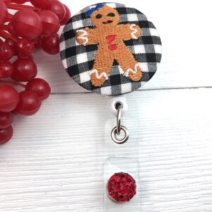 Christmas Badge Reel Cute Badge Reel Gingerbread Man Nurse Badge Reel Badge Holder Retractable Badge Holder Popular Right Now image 4