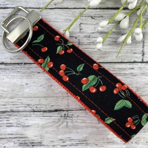 Cherries Wristlet Keychain, Popular Right Now, Moving Away Gift, Trending Now, Thinking of You Gift, Librarian Gifts, Teacher Gifts, Cherry image 3
