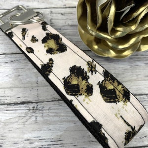 Handmade Leopard Keychain, College Graduation Gift for her, Mom Gift From Son, Popular Right Now, Wristlet Keychain, Thank you Gift Box image 3