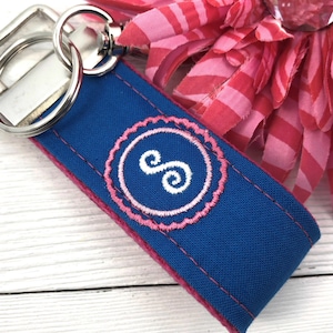 Monogram keychain Monogram Keychain for women Monogram Key fob Key Fob Monogram Initial Keychain Personalized initial keychain image 1